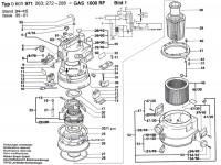 Bosch 0 601 971 282 GAS 1000 RF Industrial Vacuum Cleaner 240 V / GB Spare Parts GAS1000RF